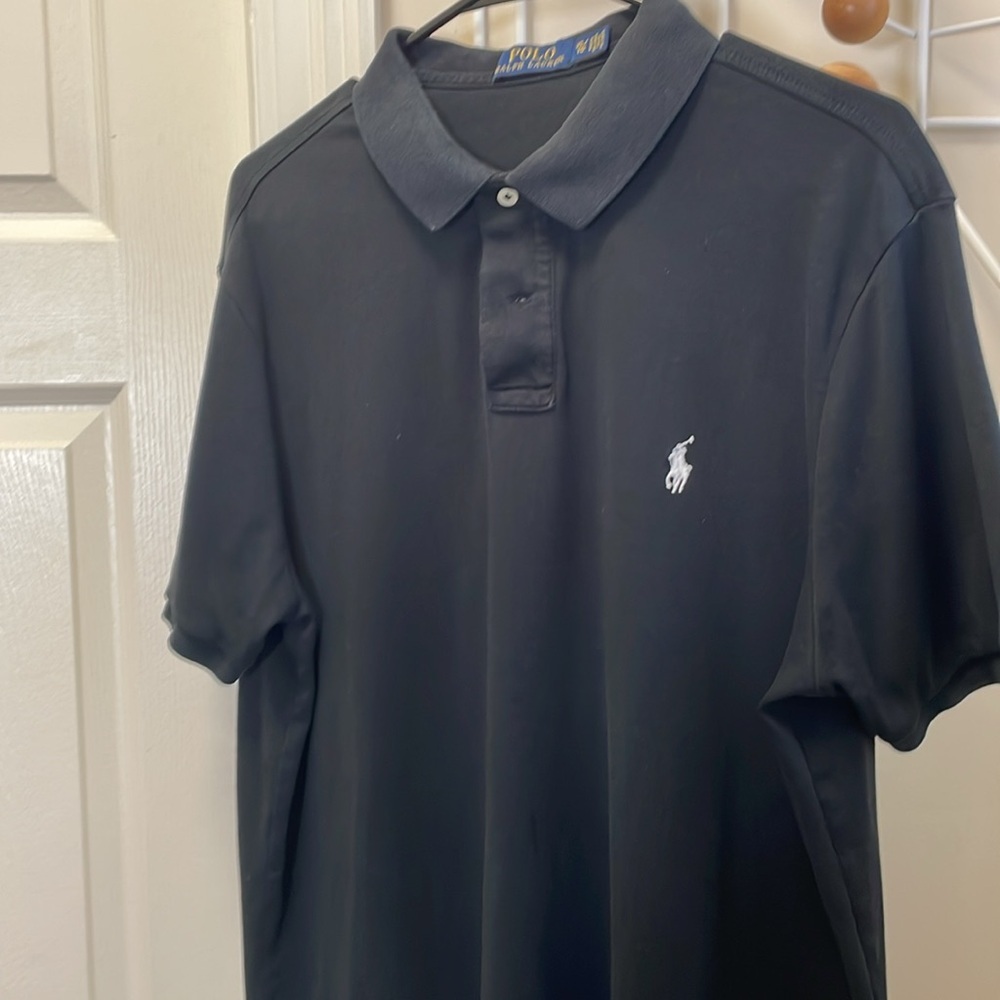 Ralph Lauren Short Sleeve Polo Shirt Classic Style Black XL